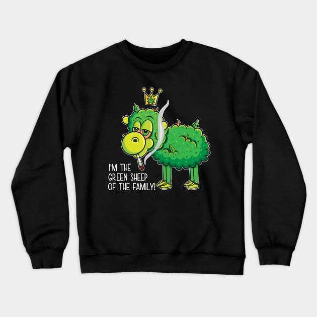 The Green Sheep Crewneck Sweatshirt by MightyShroom